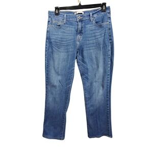 Levis 505 Straight Leg Jeans Womens 14M Medium Wash Blue Denim Stretch 14 M